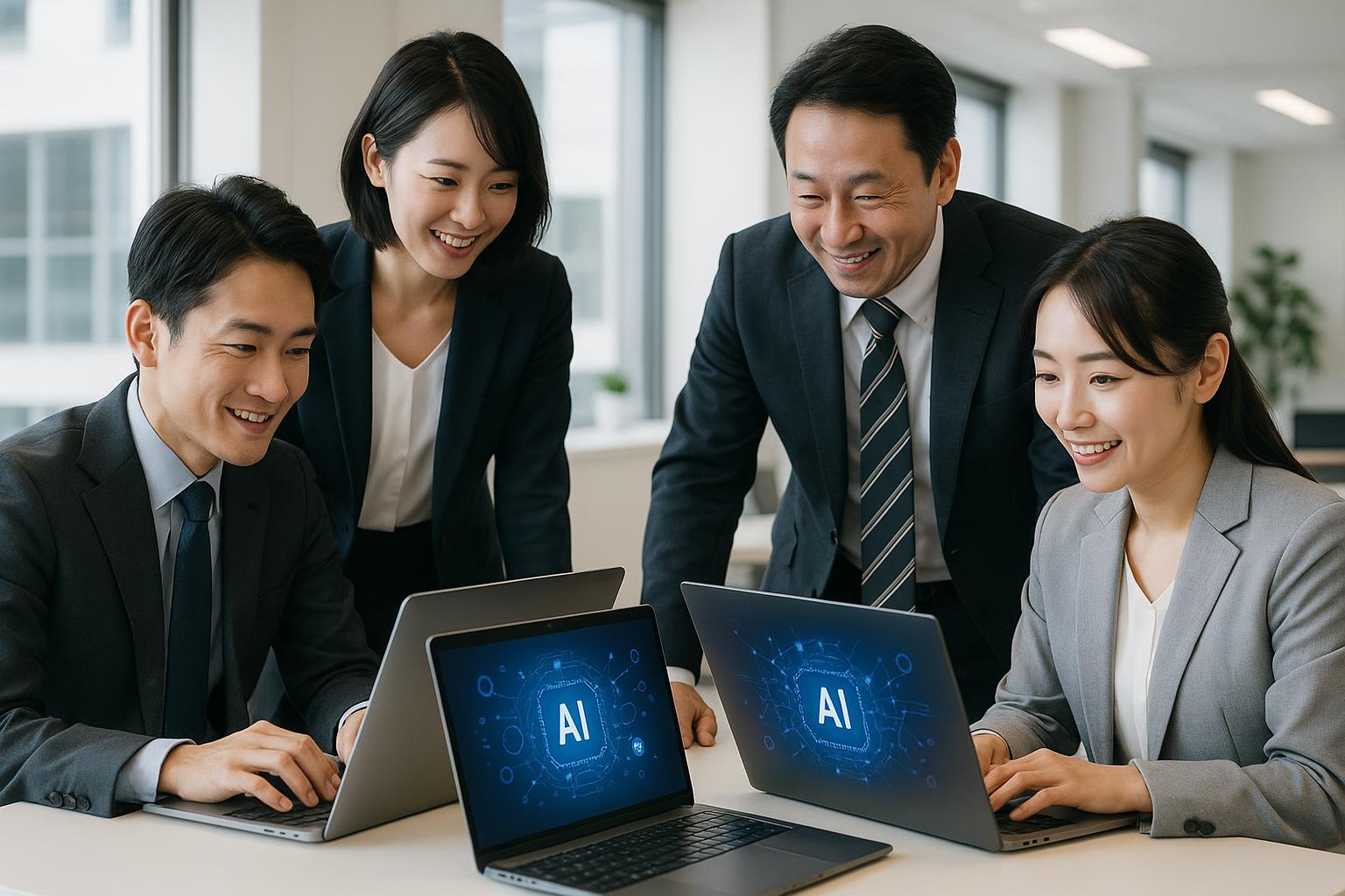 AI研修を受ける社員たち